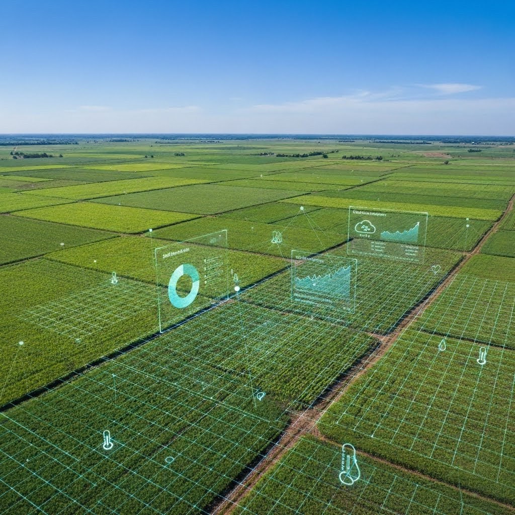 Drone View of a Field